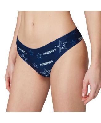 Women's Navy Dallas Cowboys Mosaic All Over Print Thong