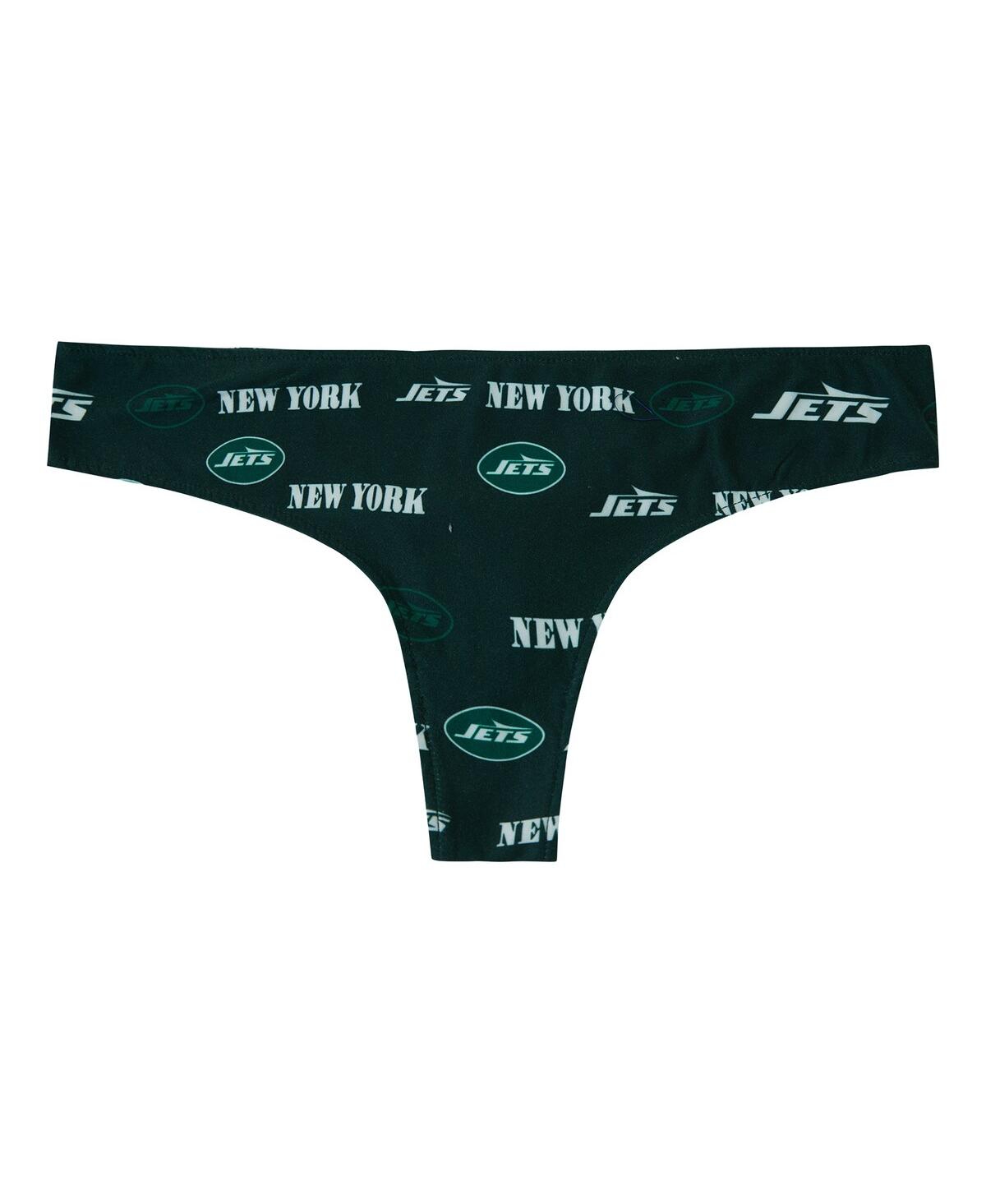 Concepts Sport Women's Green New York Jets Mosaic All Over Print Thong In Green
