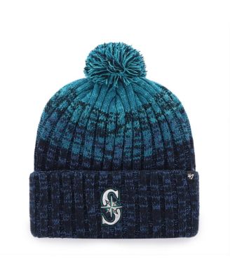 '47 Brand - Men's Navy Seattle Mariners Cascade Cuffed Knit with Pom Hat