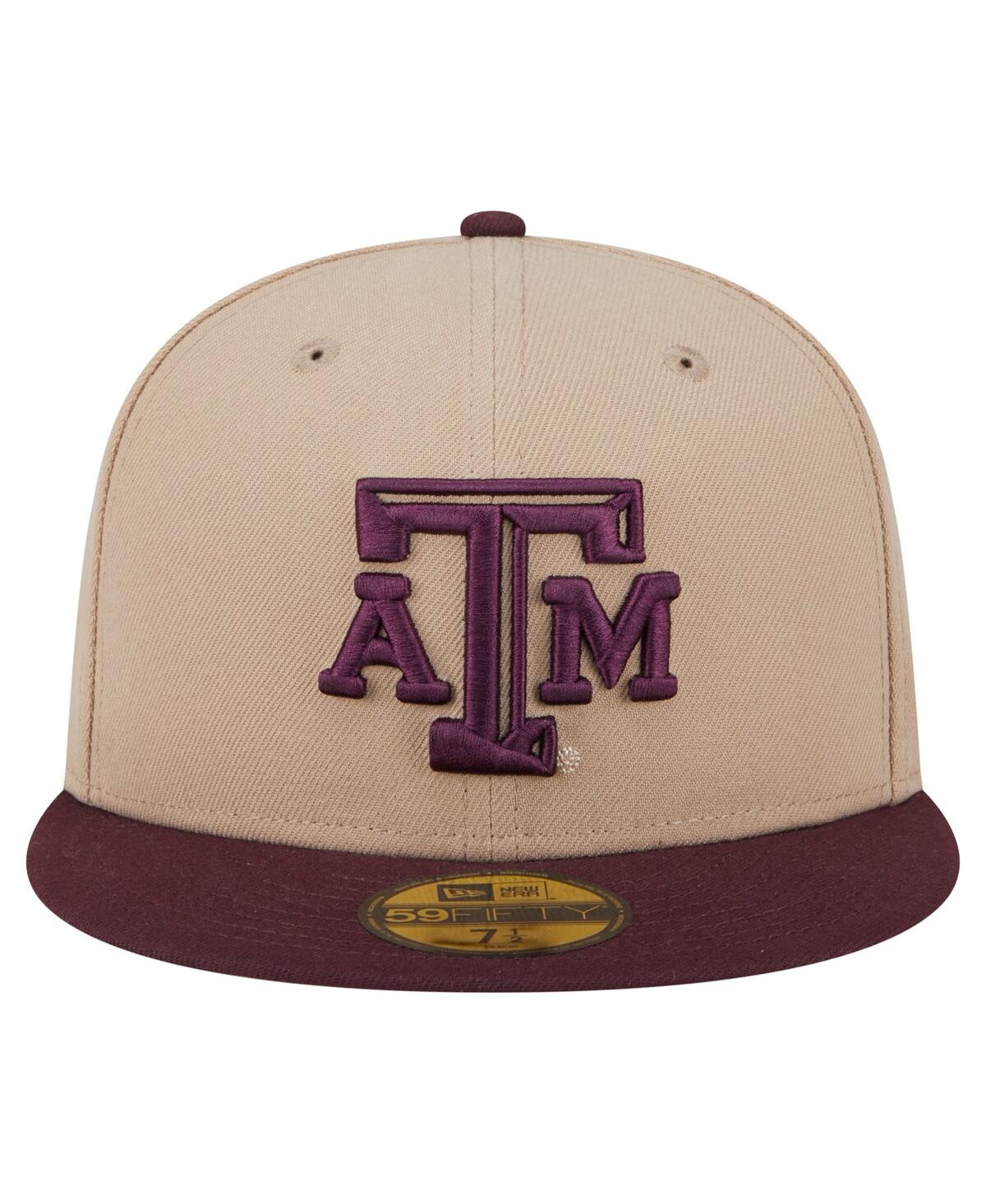 New Era Men's Khaki Texas A M Aggies Two-Tone 59FIFTY Fitted Hat