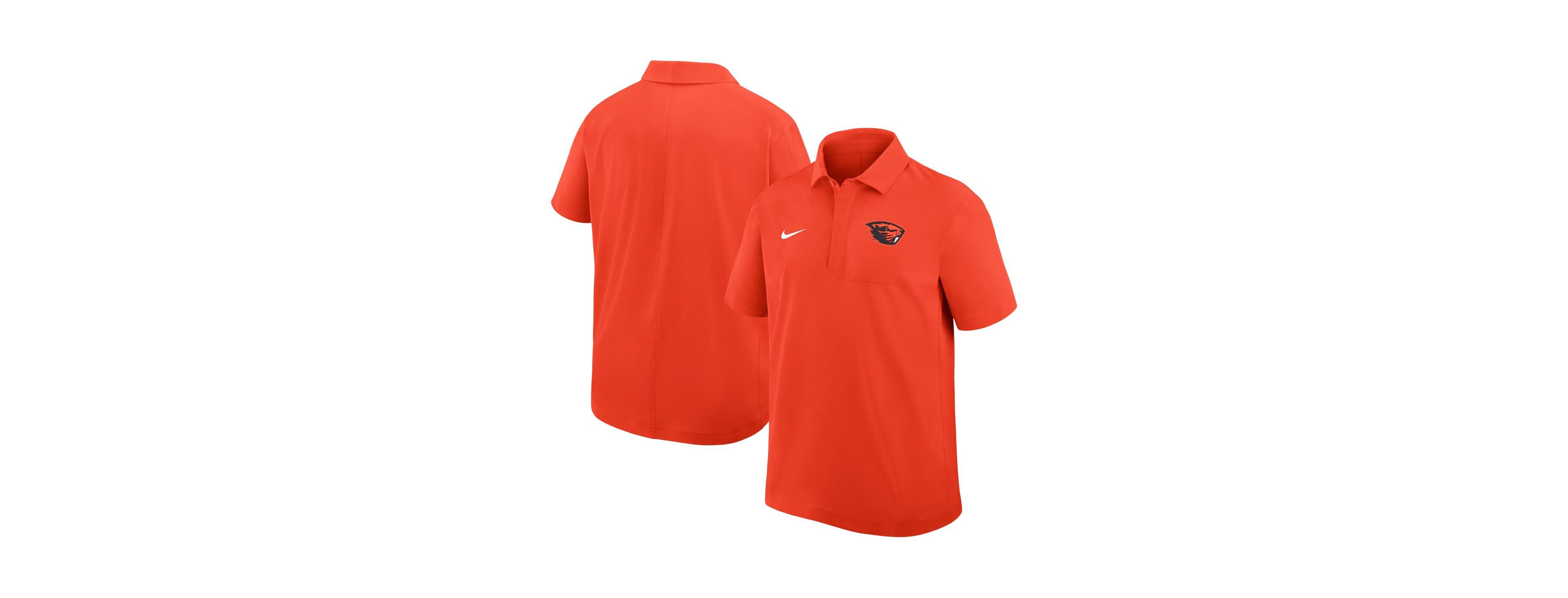 Nike Men's Orange Oregon State Beavers Woven Polo Shirt