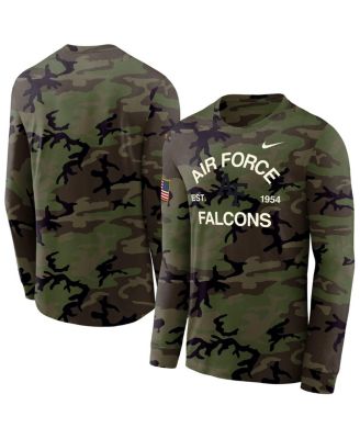 Nike - Men's Camo Air Force Falcons 2025 Military Appreciation Legend Dri-FIT Long Sleeve T-Shirt
