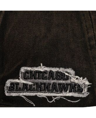 Men's Black Chicago Blackhawks Downtown Snow Wash Pro-Crown Adjustable Hat
