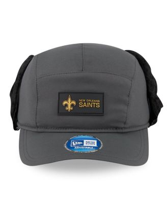 Men's Charcoal New Orleans Saints 2025 Sideline Cold Weather Runner Dog Ear Adjustable Hat