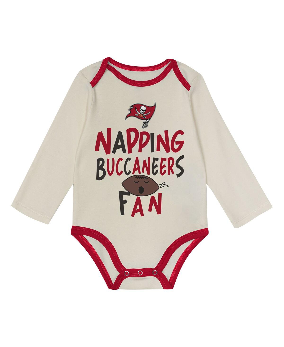 Outerstuff Baby Boys and Girls 3-Pack Tampa Bay Buccaneers Little Champ Bodysuit Set