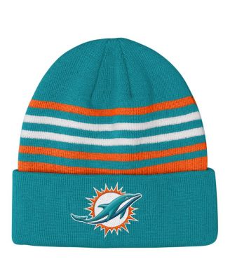 Outerstuff - Big Boys and Girls Aqua Miami Dolphins Essentials Cuffed Knit Hat