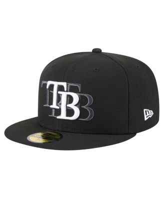 New Era - Men's Black Tampa Bay Rays Tri-Hit 59FIFTY Fitted Hat