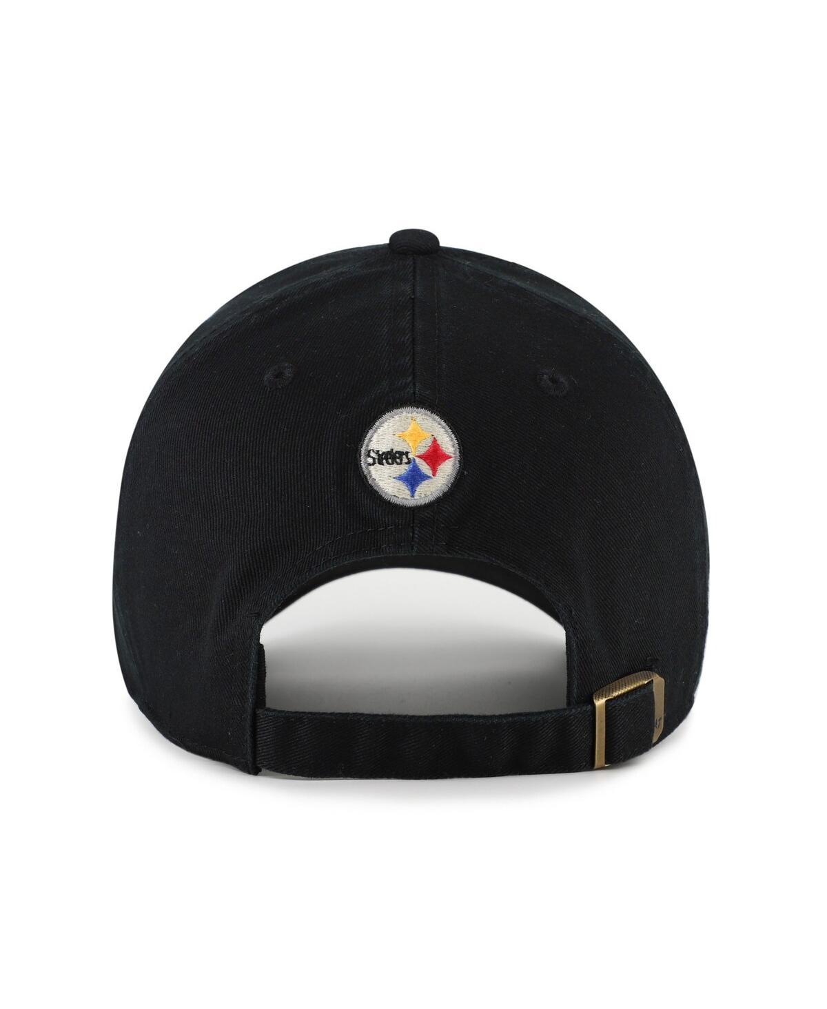 47 Brand Women's Black Pittsburgh Steelers Zoey Clean Up Adjustable Hat In Black