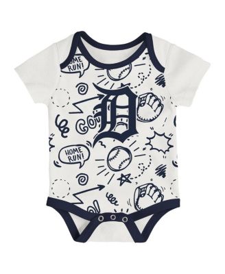 Baby Boys and Girls 3-Pack Detroit Tigers All Day Play Bodysuit Set