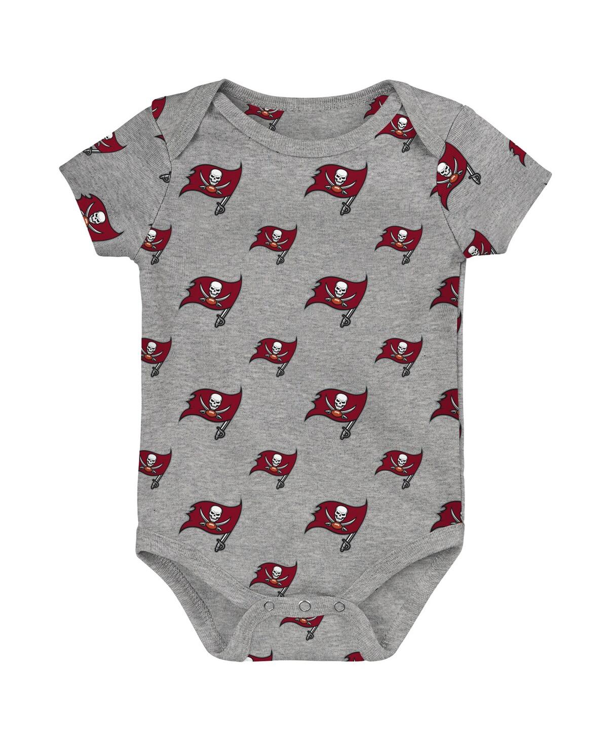 Outerstuff Newborn 3-pack Tampa Bay Buccaneers Little Tike Bodysuit Set In Multi