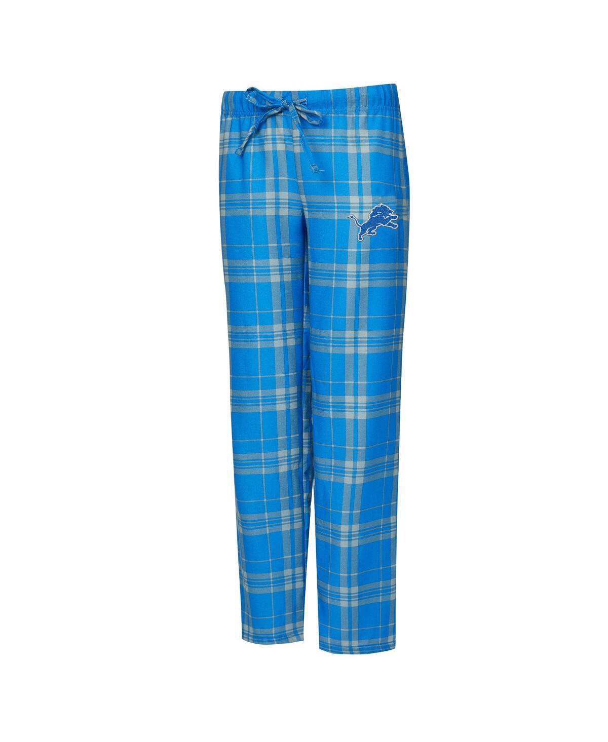 Concepts Sport Women's 2-piece Heather Gray/blue Detroit Lions Regulate Plaid Tank Top And Pants Sleep Set In Multi