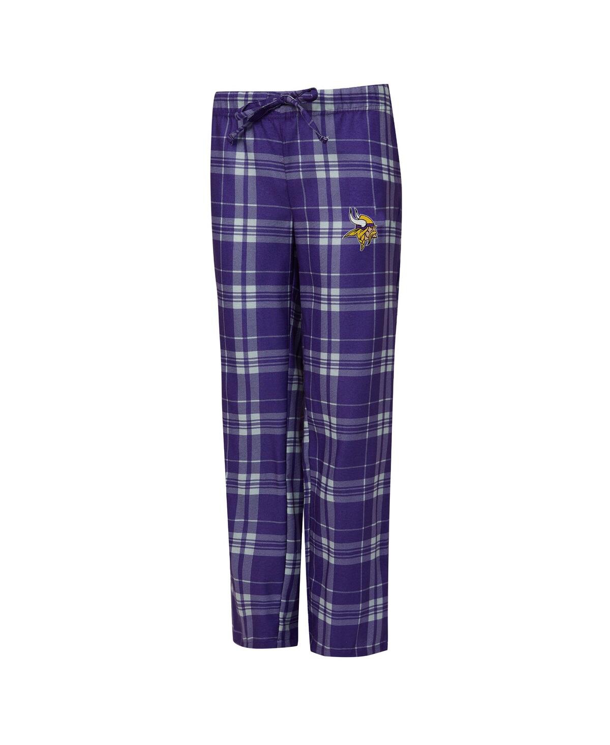 Concepts Sport Women's 2-piece Heather Gray/purple Minnesota Vikings Regulate Plaid Tank Top And Pants Sleep Set In Gray
