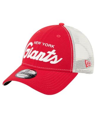 Men's Red New York Giants Apple Trucker 9FORTY Adjustable Hat