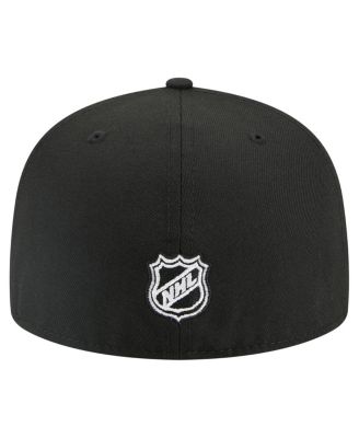 Men's Black Washington Capitals Faded Lines 59FIFTY Fitted Hat