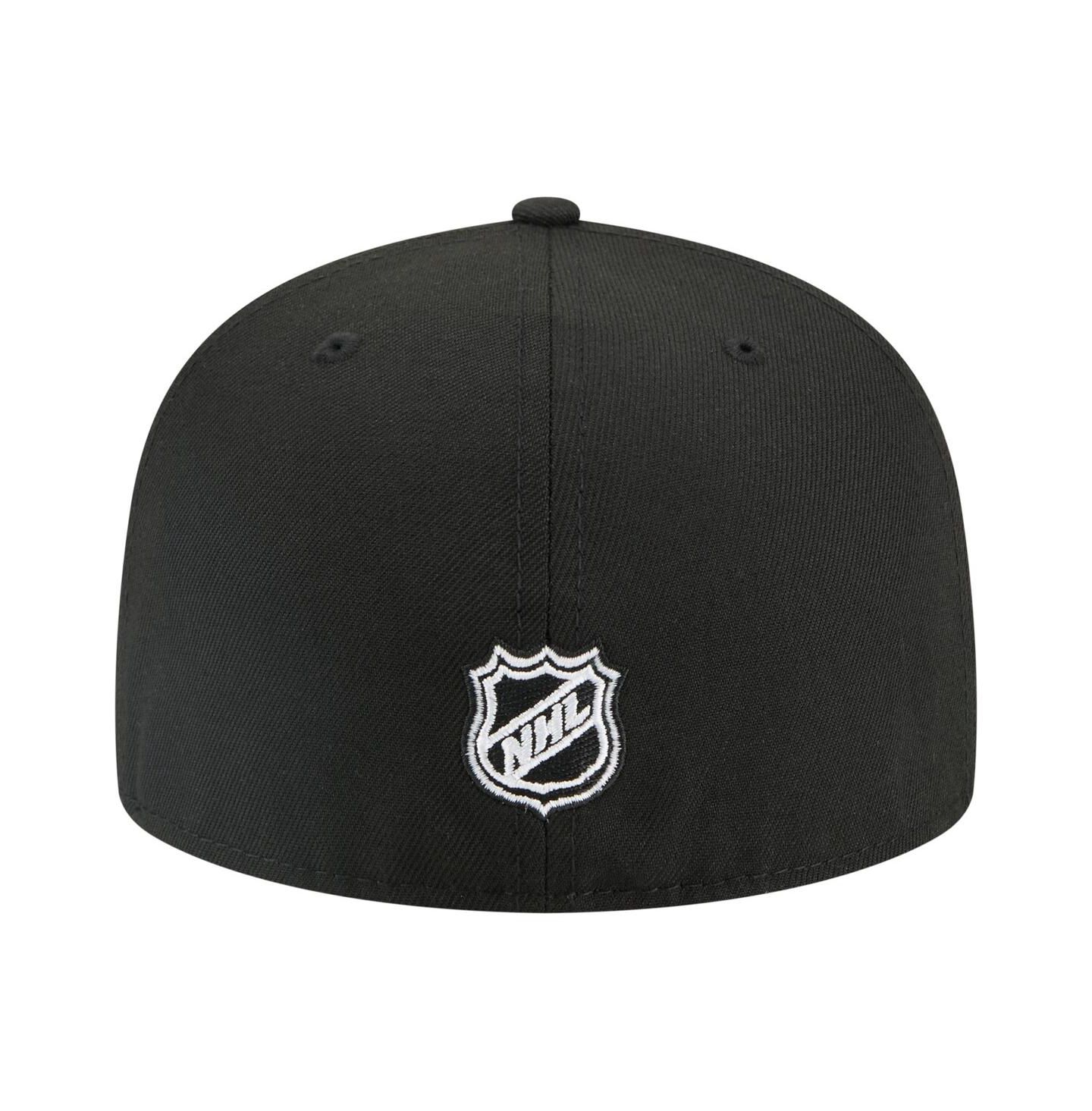 Мужская кепка New Era Black Washington Capitals Faded Lines 59FIFTY Fitted Hat — фото 4