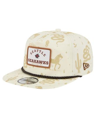 New Era - Men's Cream Seattle Seahawks Desert Rose 19TWENTY Adjustable Hat