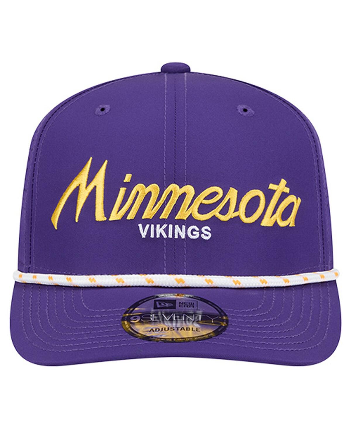 New Era Men's Purple Minnesota Vikings Script 9SEVENTY Adjustable Hat
