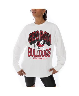 Gameday Couture - Women's White Georgia Bulldogs Midweight Oversized Long Sleeve T-Shirt