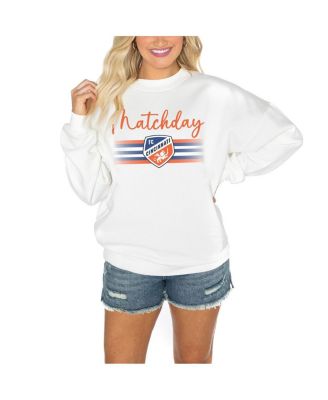 Gameday Couture - Women's White FC Cincinnati Matchday Crewneck Drop Shoulder Sweatshirt