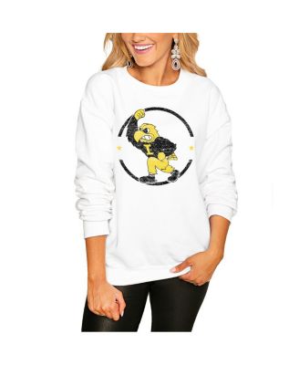 Gameday Couture - Women's White Iowa Hawkeyes End Zone Oversized Sweatshirt