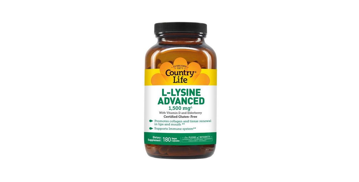 Country Life L-Lysine Advanced ,1500mg ,180 Veggi Caps