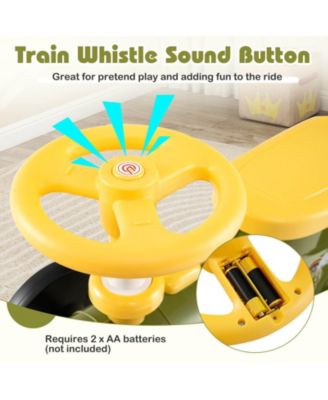 Ride on Push Car with Storage Compartment & Train Whistle Sound Button