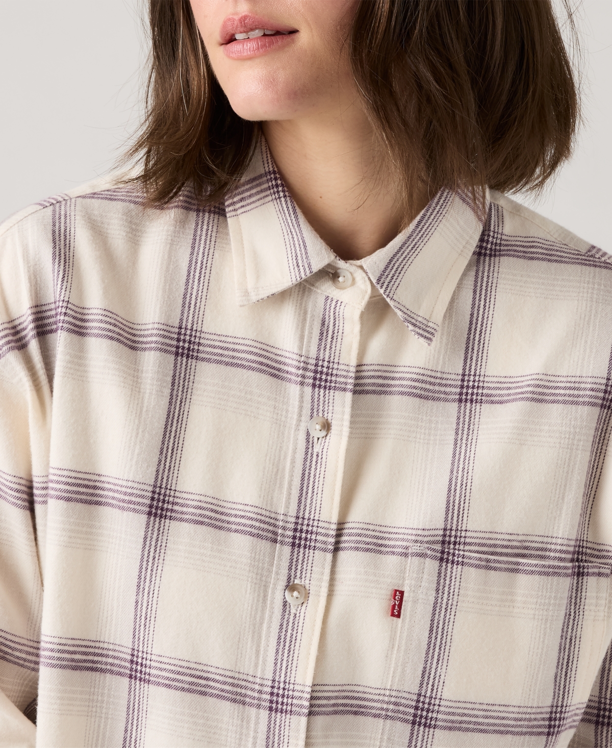 Levi's Women's Henriette Flannel Long Sleeve Shirt In Neutral