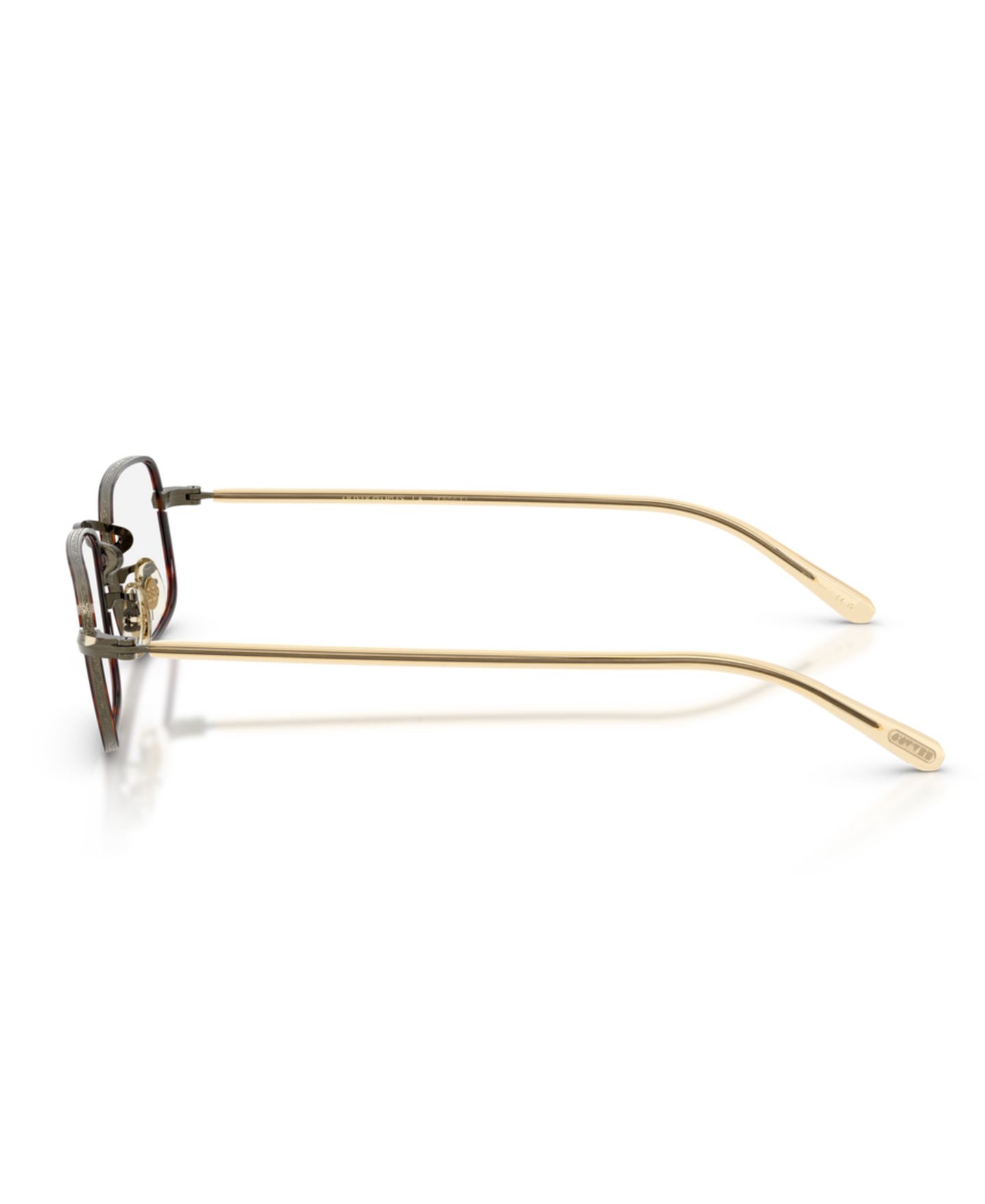 Очки Oliver Peoples Unisex Rectangle Titanium OV1366T Brymer Eyeglasses, цвет: Золотой — фото 3