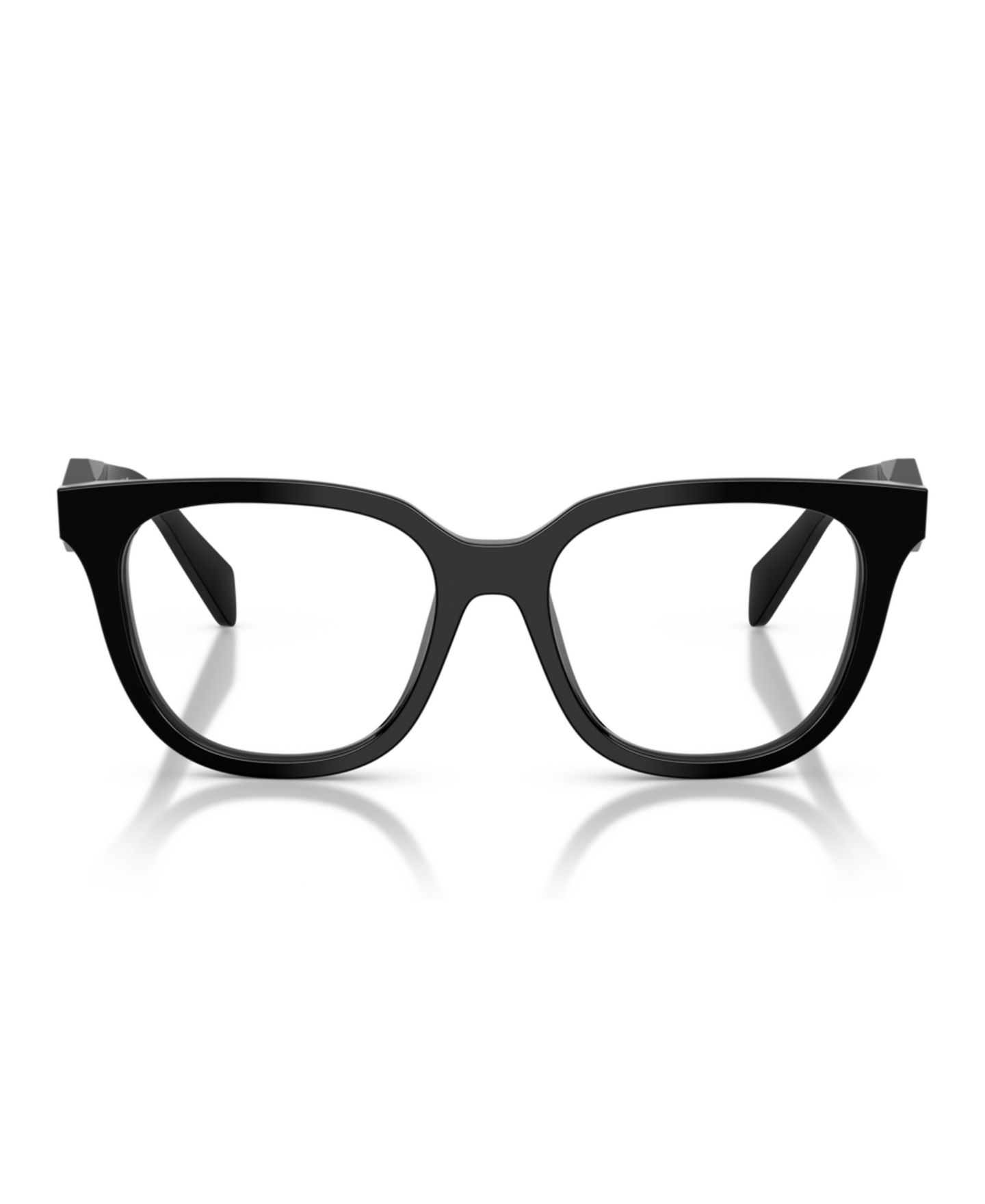 Женские очки Prada Woman Cat Eye Plastic PR C11V Eyeglasses, цвет: Чёрный — фото 2