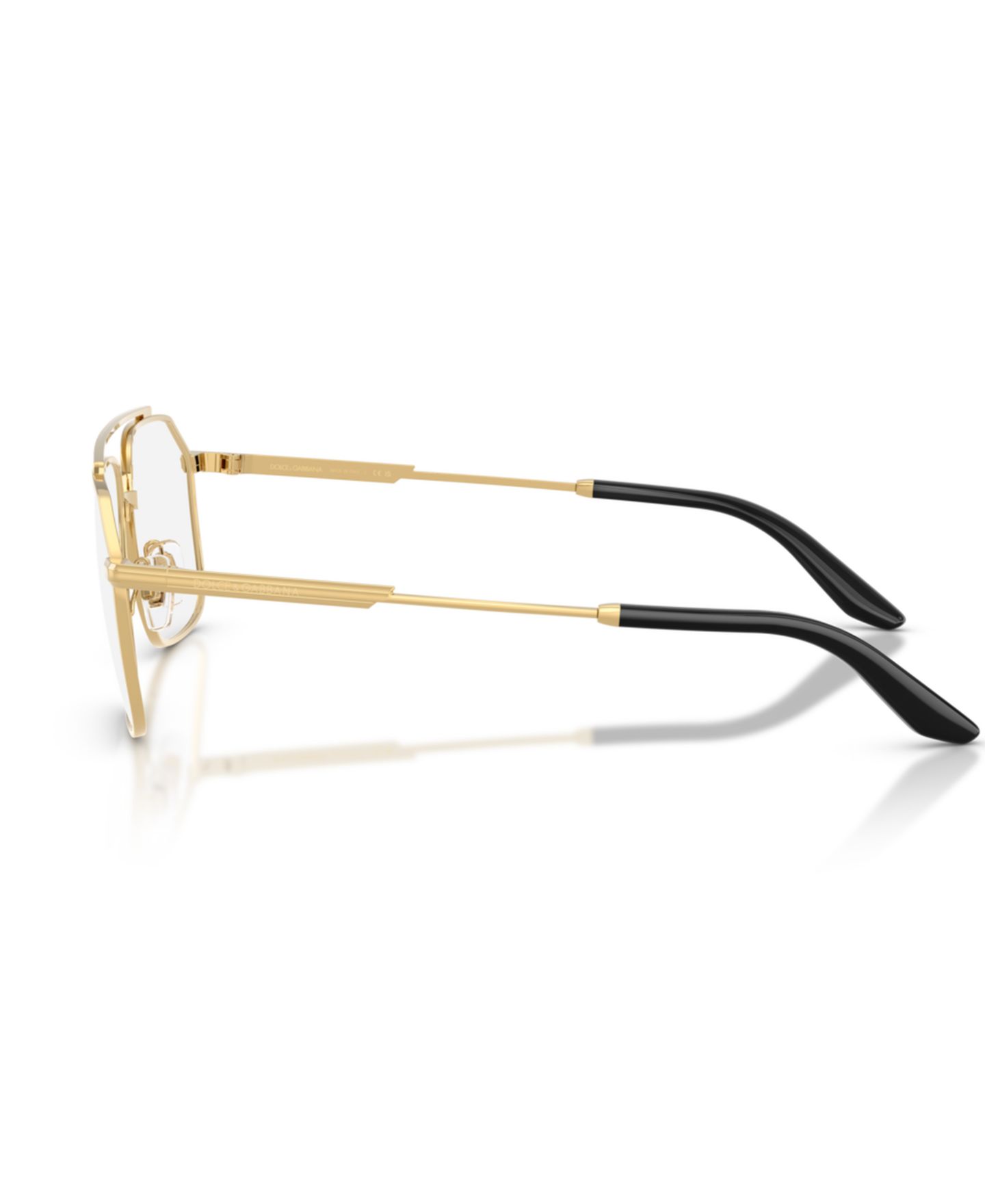 Мужские очки Dolce&Gabbana Man Pilot/Aviator Metal DG1364 Eyeglasses, цвет: Золотой — фото 5