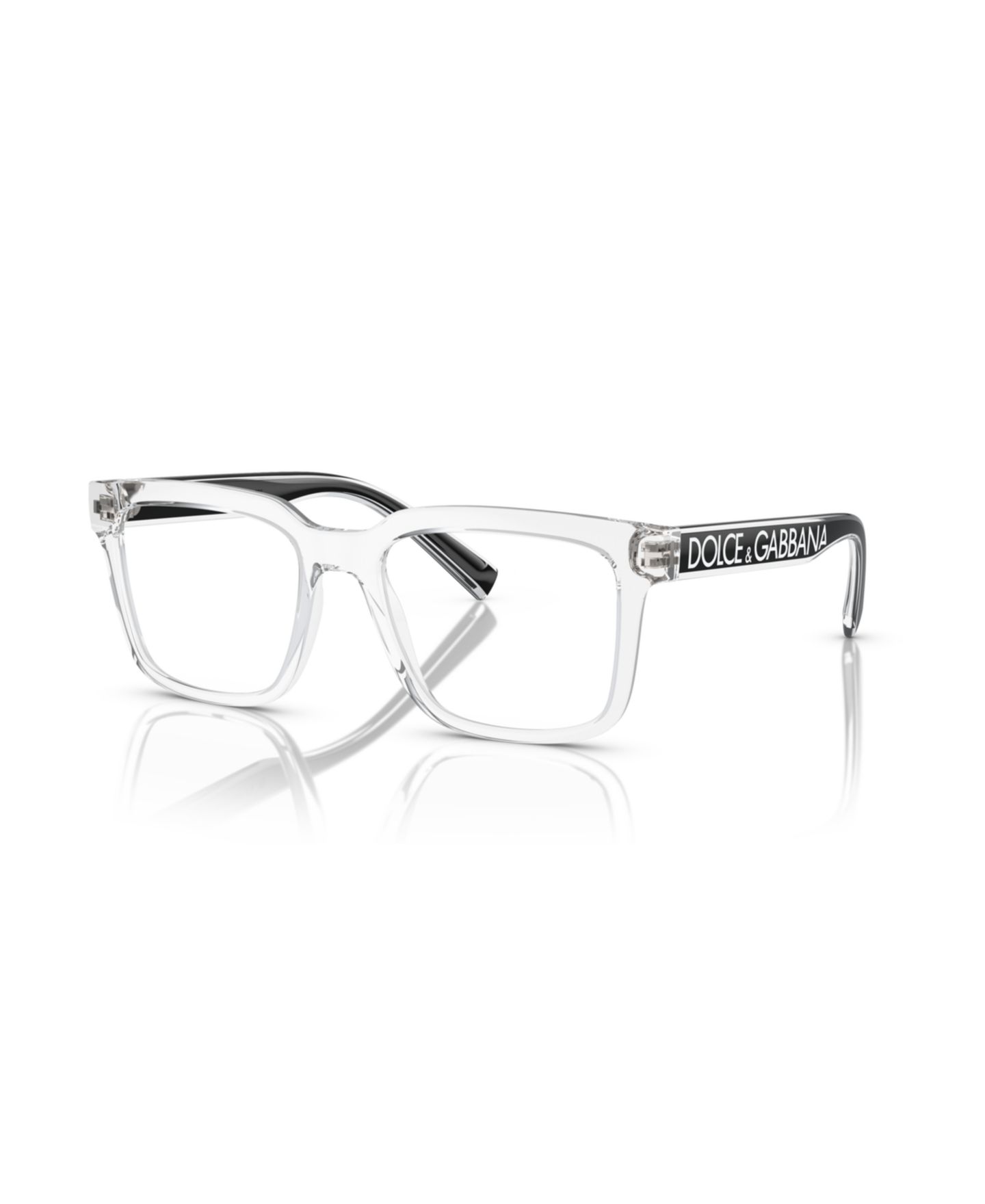 Мужские очки Dolce&Gabbana Man Square Plastic DG5101 Eyeglasses, цвет: Прозрачный — фото 6