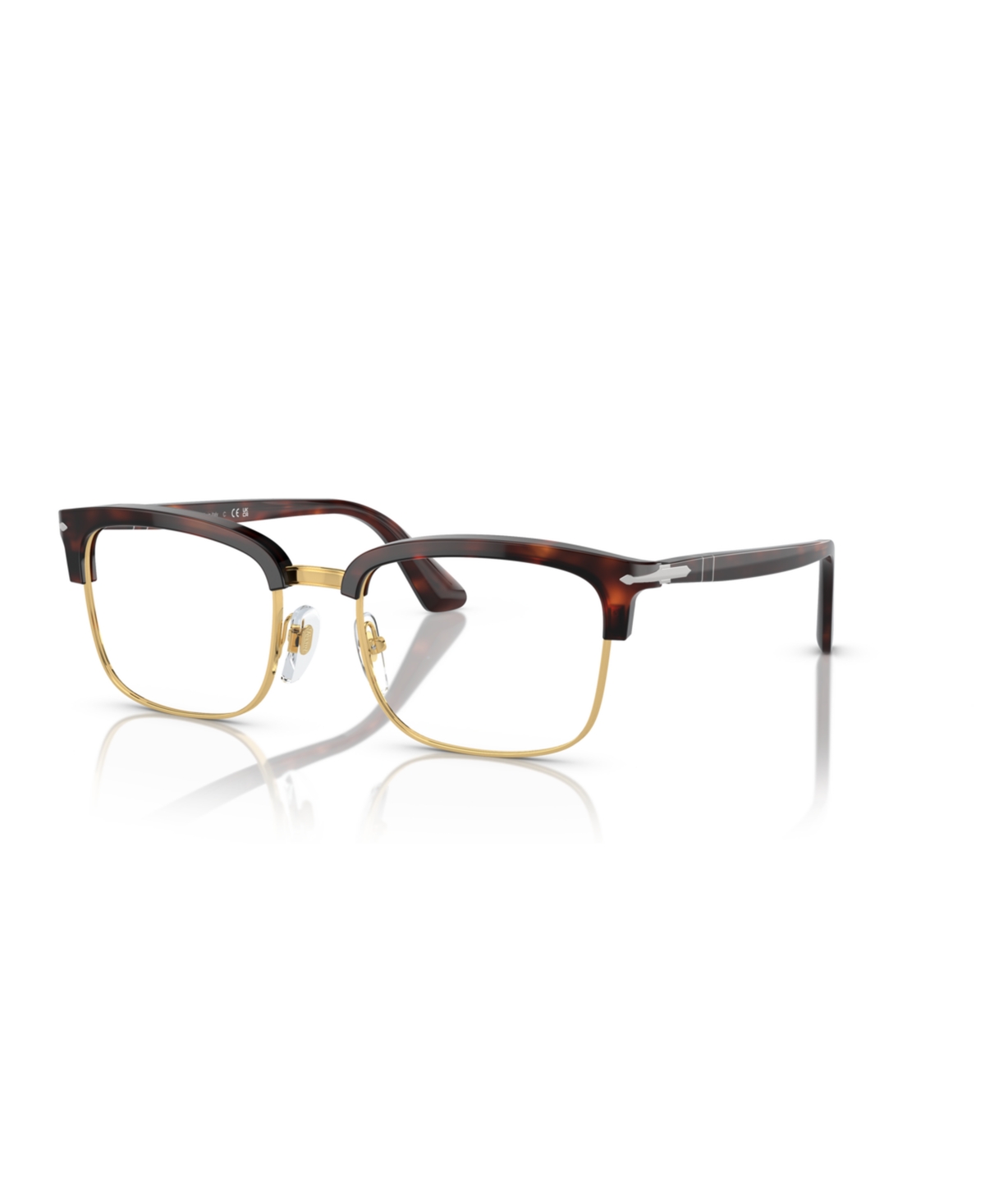 Persol Unisex Square Lina Eyeglasses, Po3340v In Brown