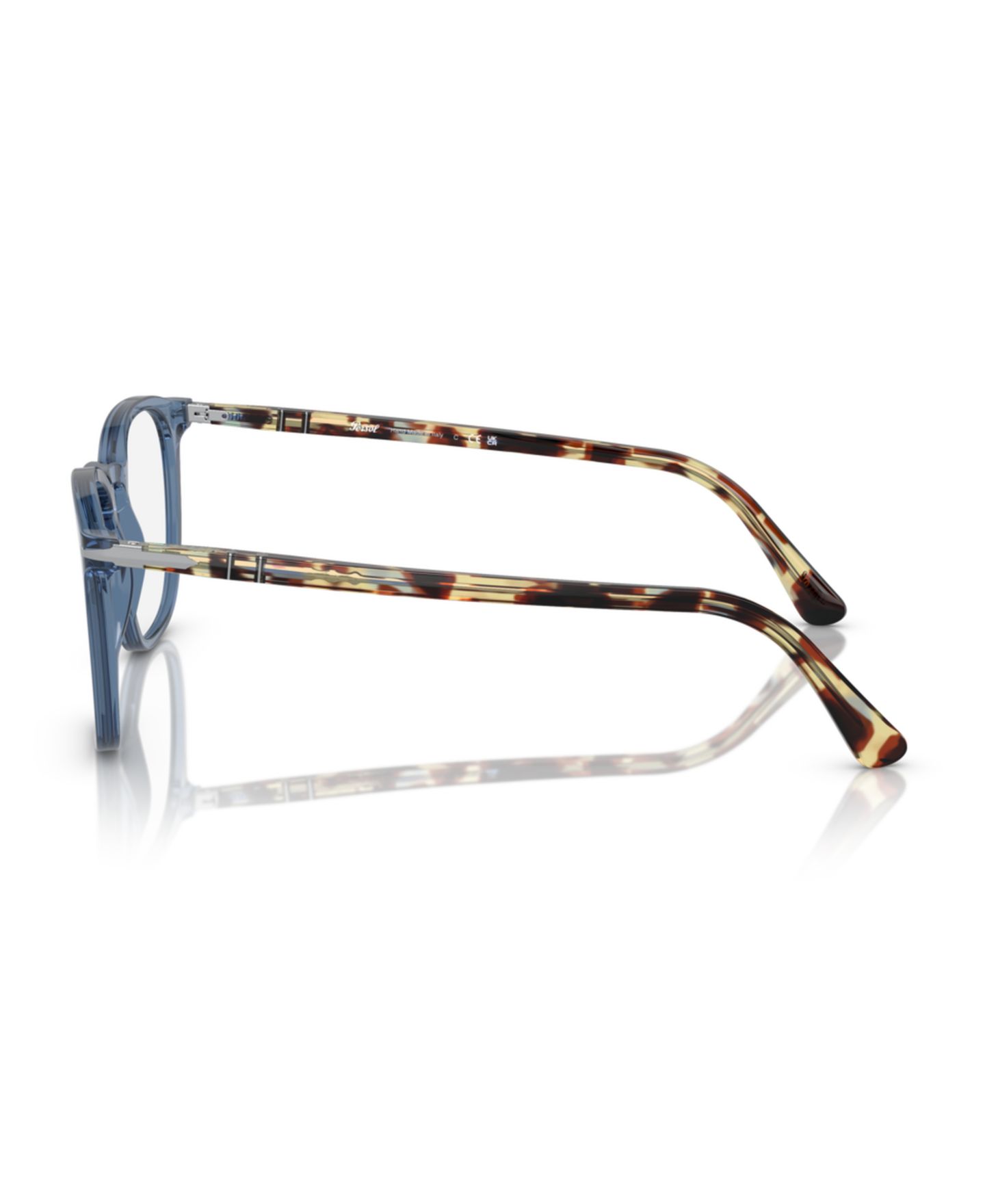 Очки Persol Unisex Panthos Plastic PO3318V Eyeglasses, цвет: Прозрачный тёмно-синий — фото 3