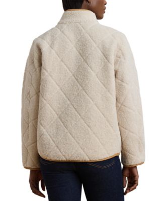 Women's Quilted Faux Shearling Jacket