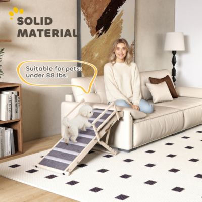 Dog Ramp, Folding Pet Ramp, 4 Adjustable Height from 15" to 19"