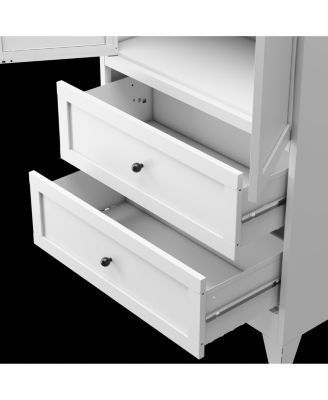 72" Pantry Cabinet with 2 Drawers, Freestanding Storage with Adjustable Shelves for Kitchen, Pantry, Dining