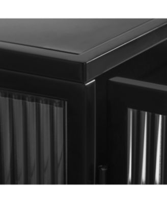 27.56" Two-Door Wall Cabinet with Glass Doors and Three-Tier Storage for Entryway, Living Room, or Bathroom