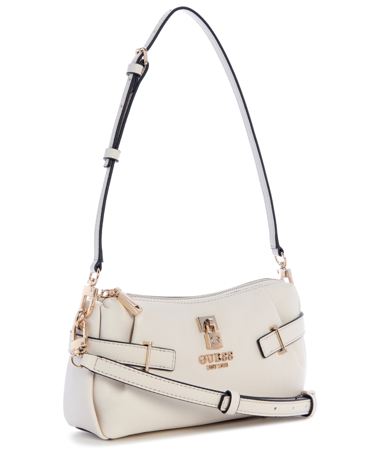 Guess Yesba Small Top Zip Shoulder Bag In Neutral