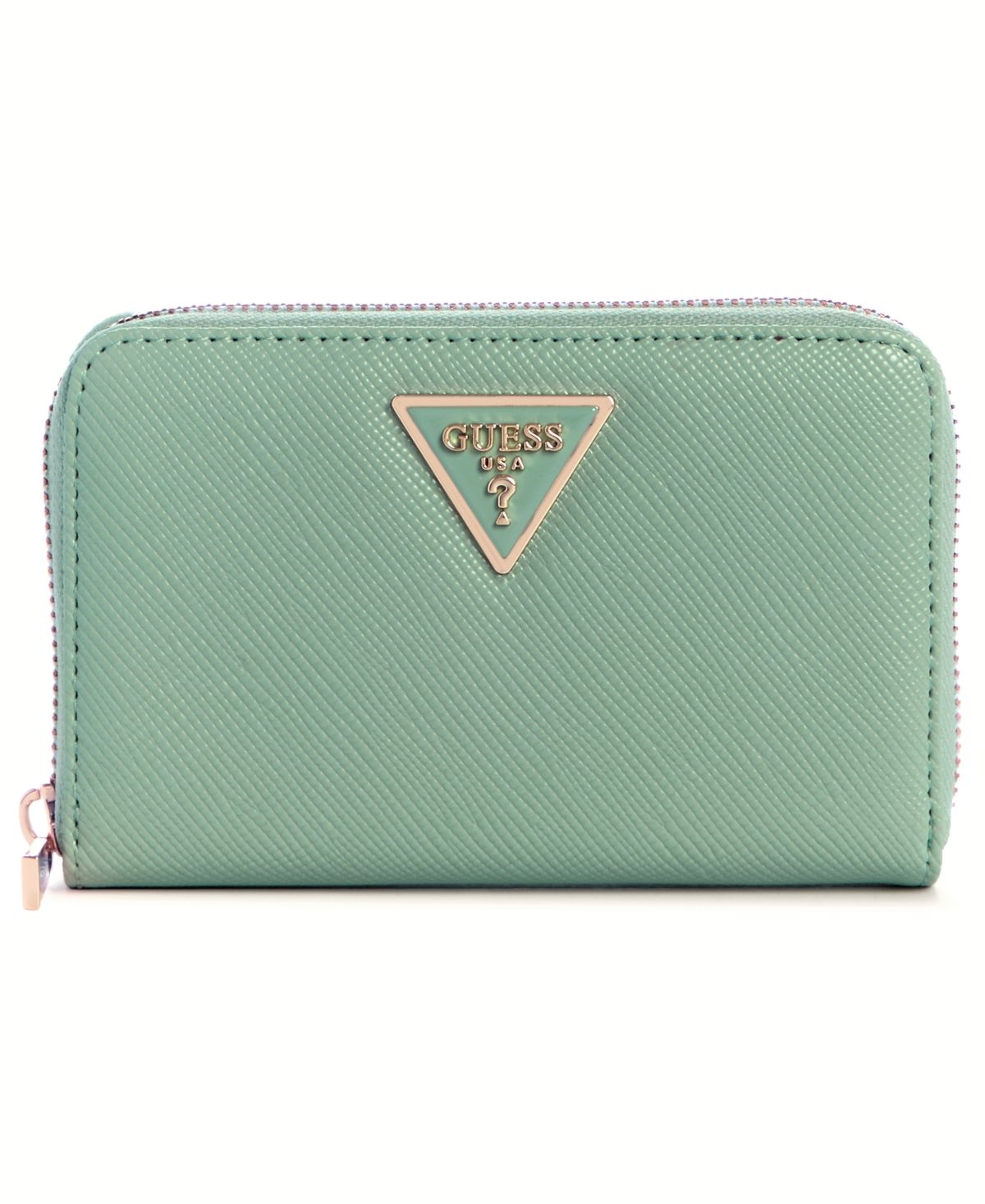 Guess Laurel Medium Zip Around Wallet In Green