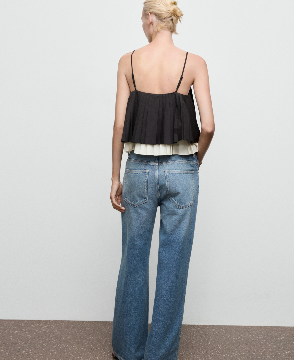 Mango Women's Pleated Combined Top