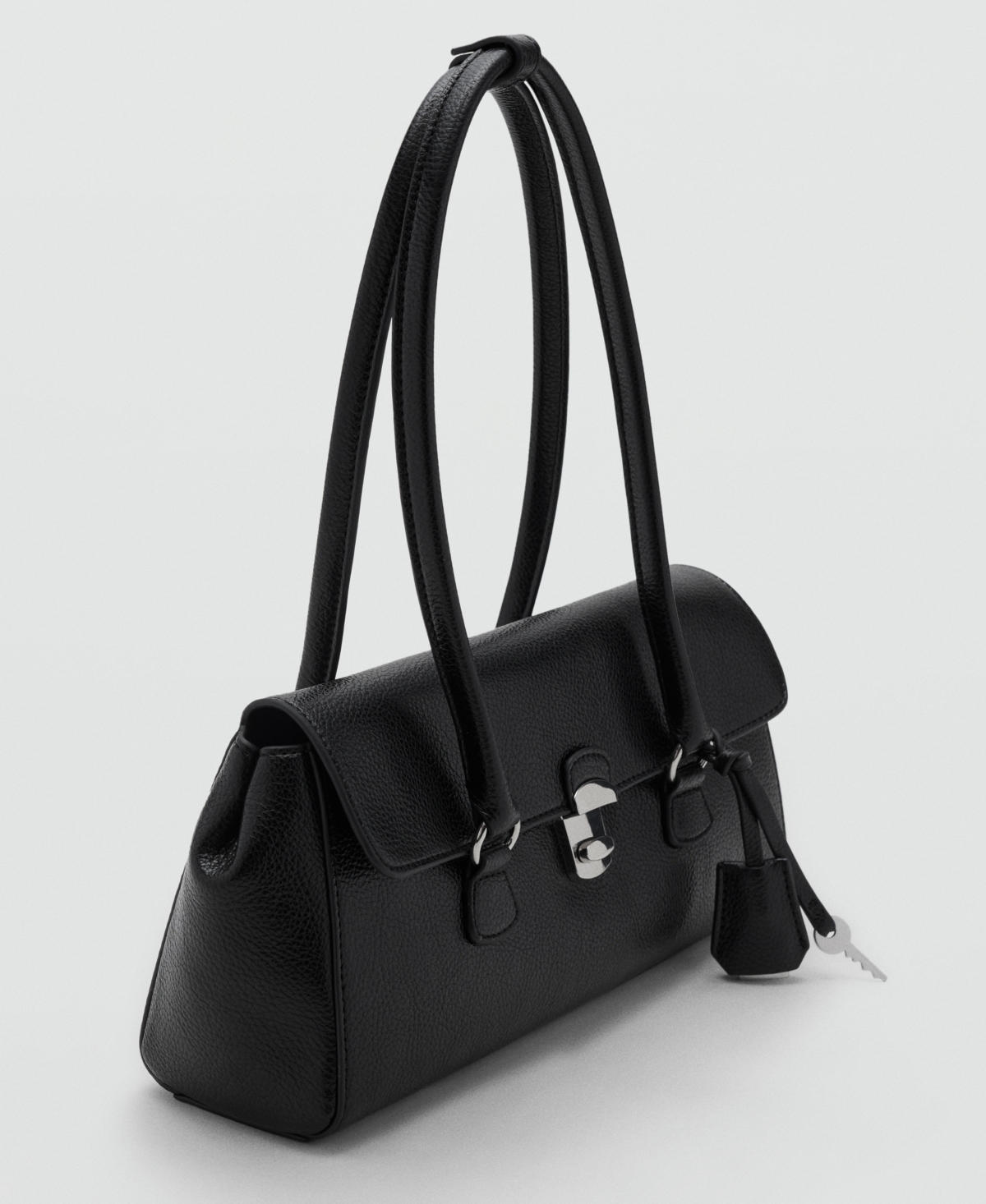 Mango Women's City Flap Shoulder Bag In Black
