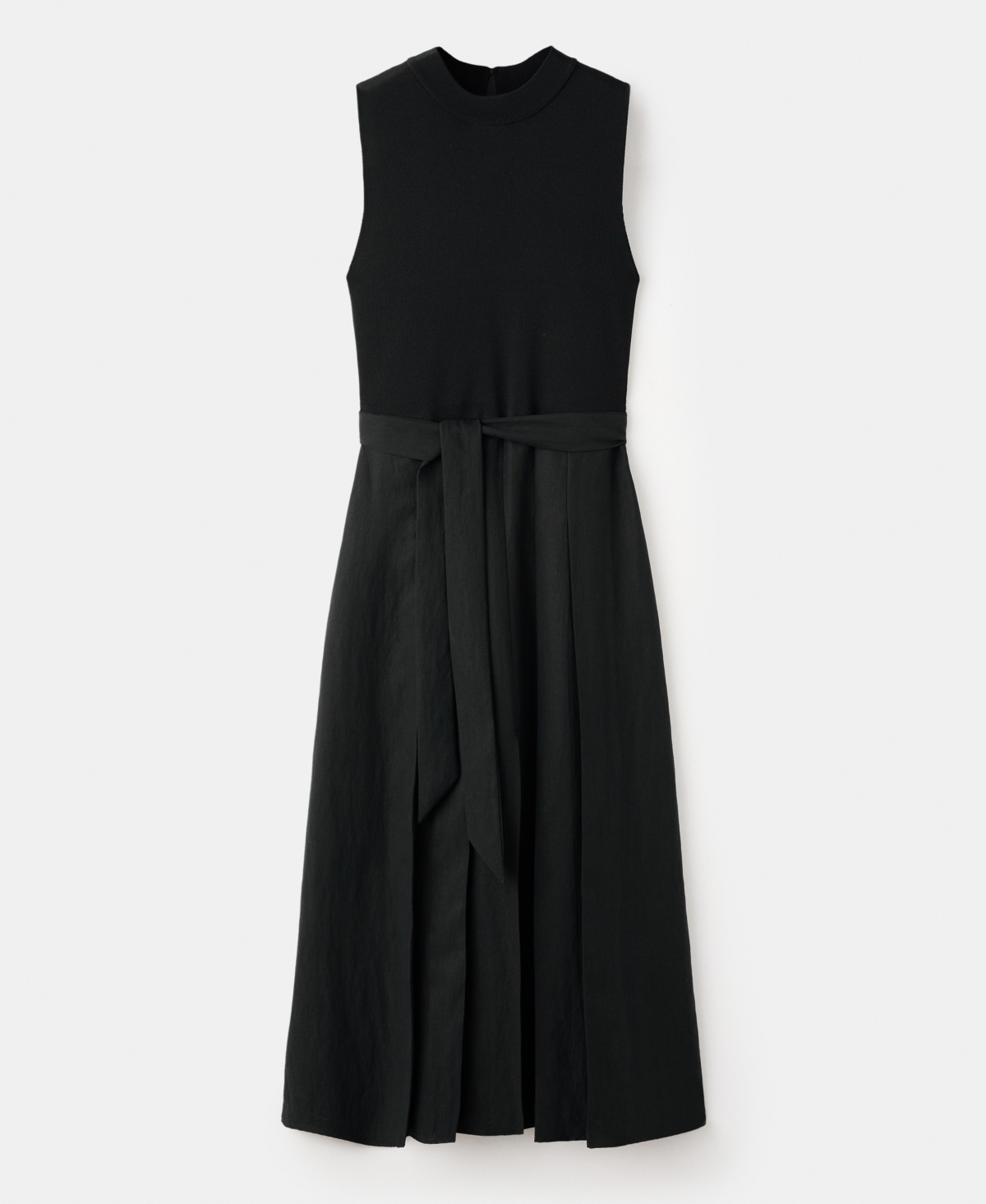 Mango Women's Combined Woven Belt Dress