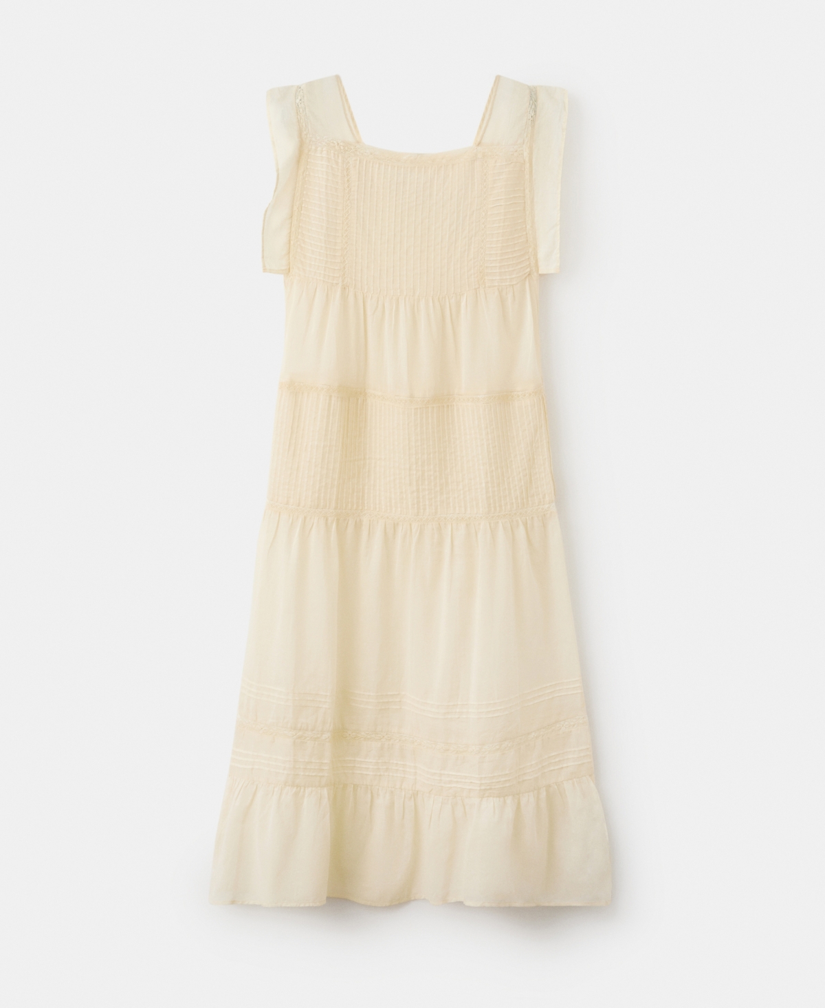 Mango Cotton Lace Nightgown In White