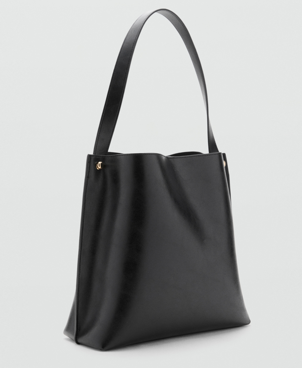 Mango Women's Metal Details Bucket Bag In Black