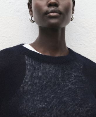 Women's Semitransparent Knitted Sweater