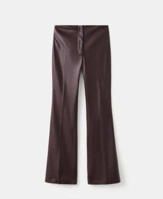 Women's Leather-Effect Slim-Fit Pants