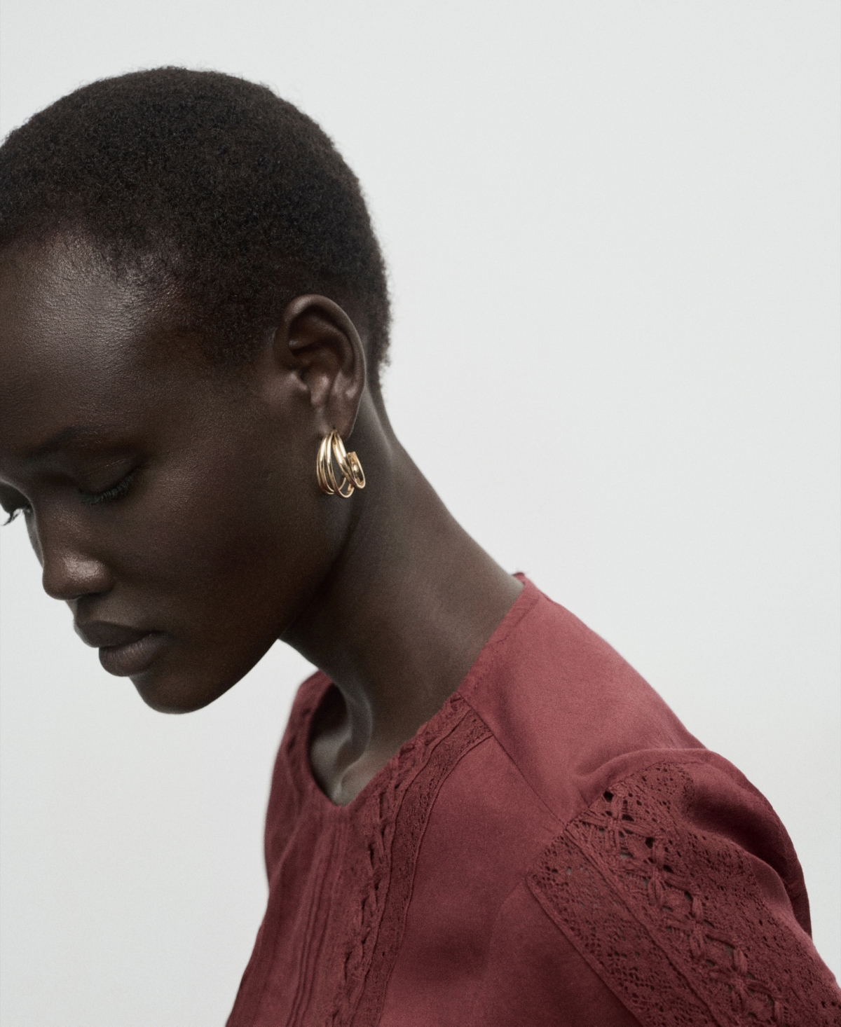 Mango Women's Embroidered Puff-Sleeve Blouse