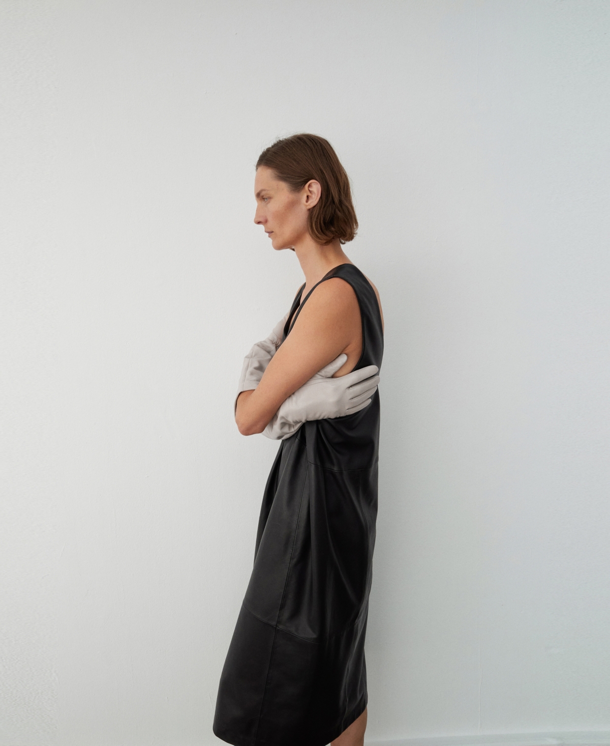 Mango Women's Leather Midi-Dress