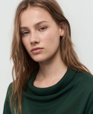 Women's Draped Neck Knitted Sweater