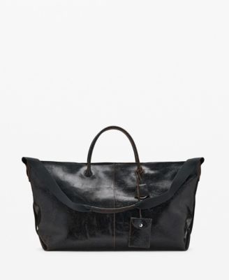 MANGO - Women's Charms Maxi Shopper Leather Bag